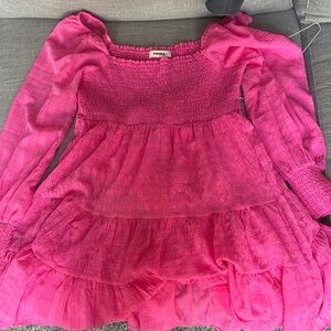 ADORA Pink Long Sleeve Dress